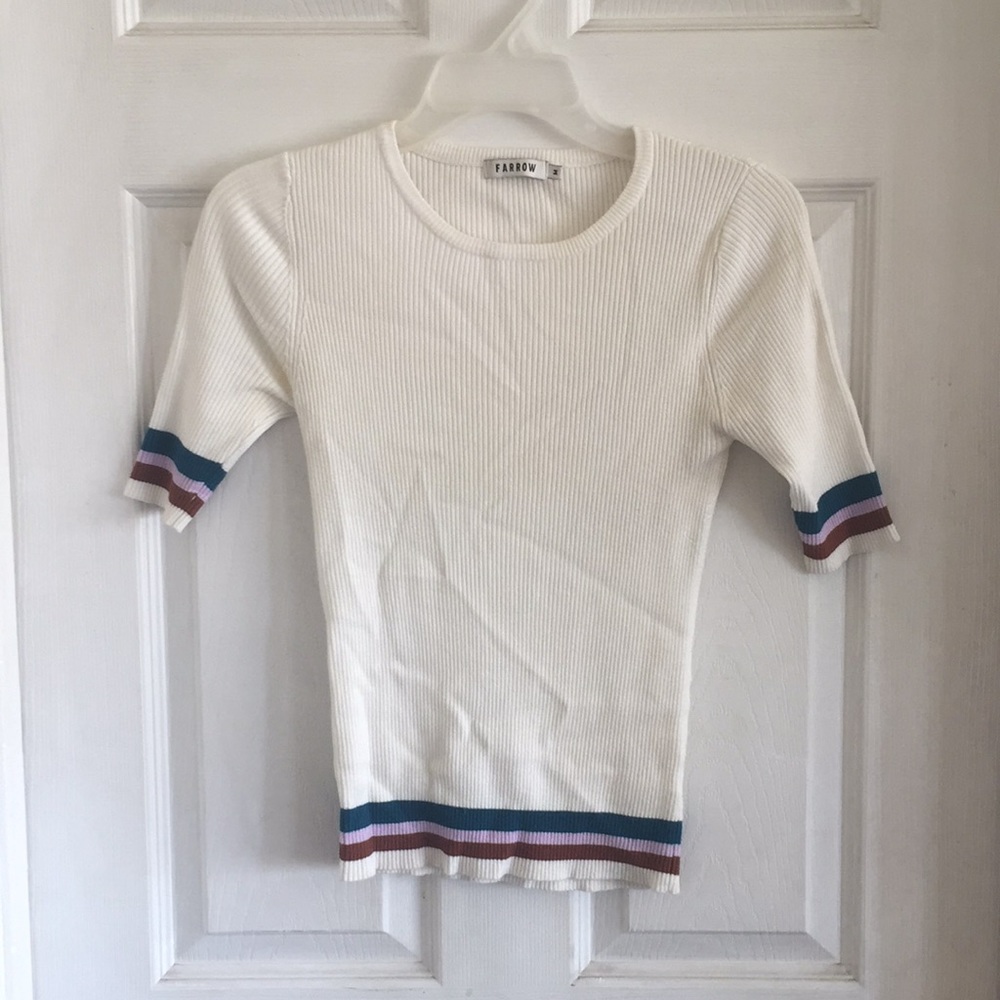 Farrow knit striped shirt